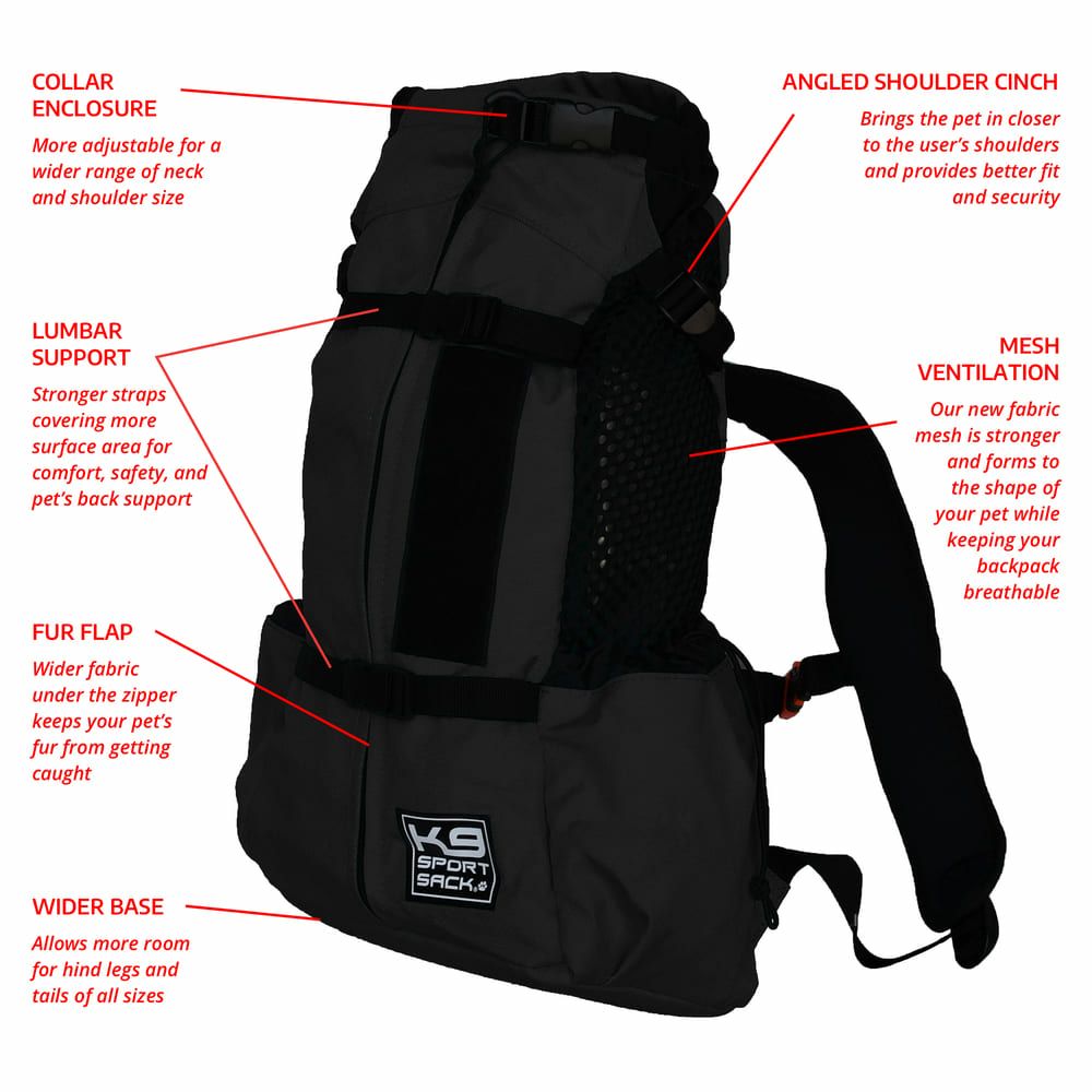 LUXCOLLE K9 スポーツパック プラス 2 ブラック　試着のみ　新品 K9 スポーツサック プラス 2（PLUS 2） 【S M L】 | LUXCOLLE