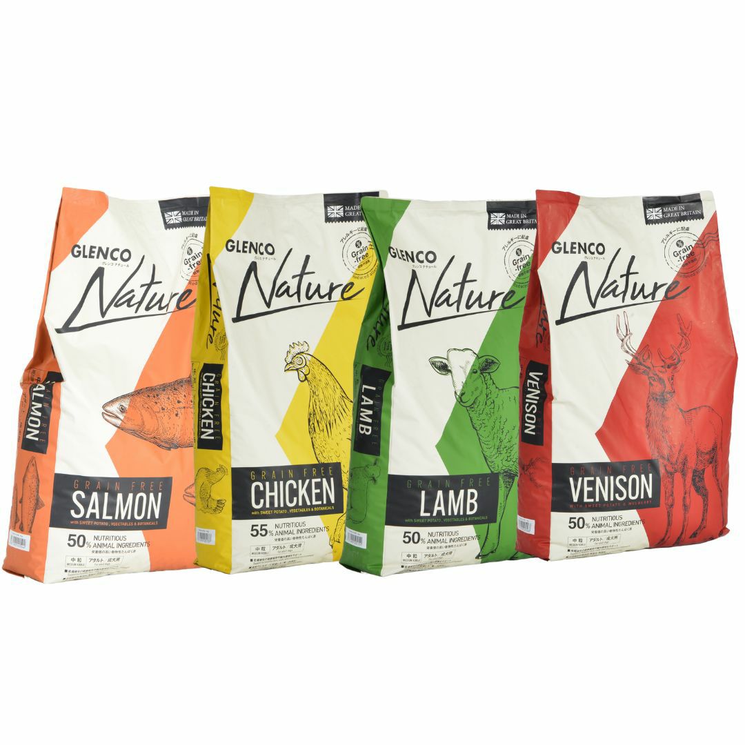 GLENCO Nature サーモン 12kg グレンコナチュール グレインフリー アダルト中粒 12kg【チキン